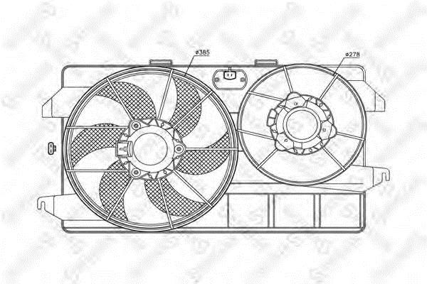 Stellox 29-99072-SX Hub, engine cooling fan wheel 2999072SX