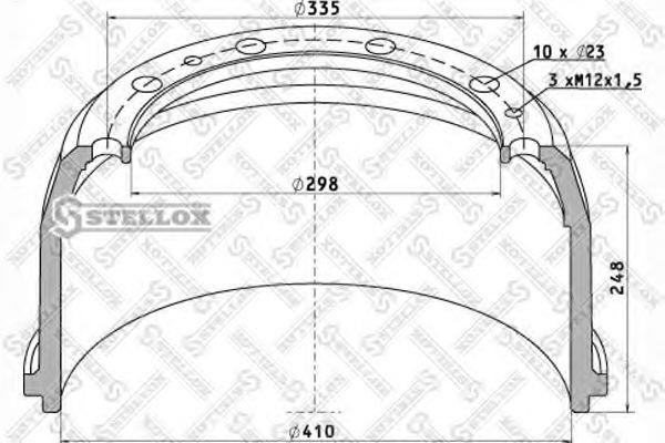 Stellox 85-00105-SX Rear brake drum 8500105SX