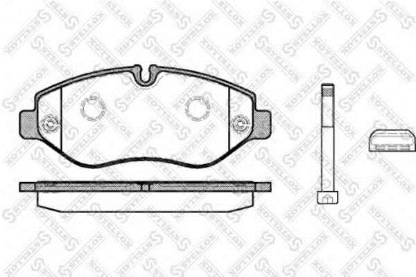 Disc brake pad set Iveco Daily Citys: 001093BSX Stellox Brake pad set