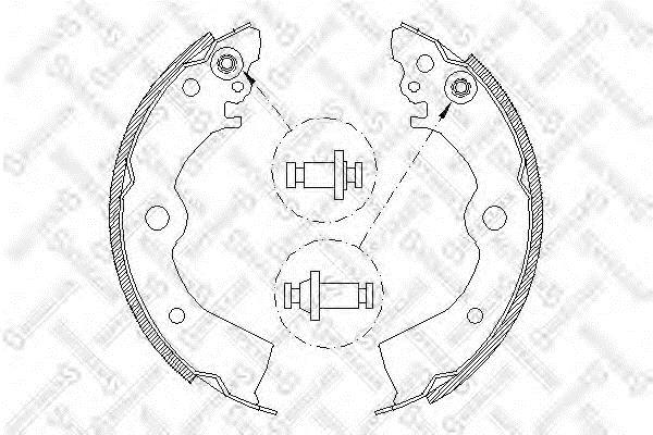 404100SX Stellox Brake shoe set