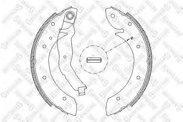 407100SX Stellox Brake shoe set