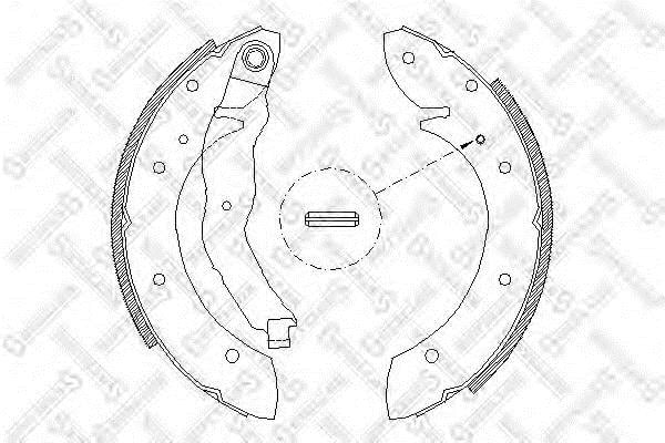 Brake shoes Renault Laguna: 407101SX Stellox Brake shoe set
