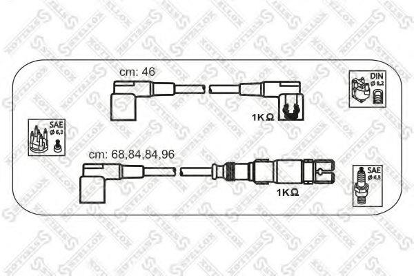 Stellox 10-38248-SX Ignition lead set 1038248SX 1038248SX Stellox Ignition lead set