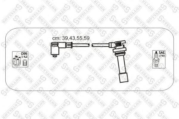 Stellox 10-38459-SX Ignition lead set 1038459SX 1038459SX Stellox Ignition lead set