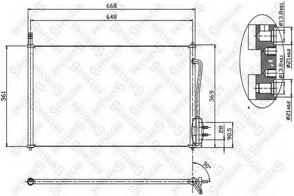 1045001SX Stellox AC Condenser