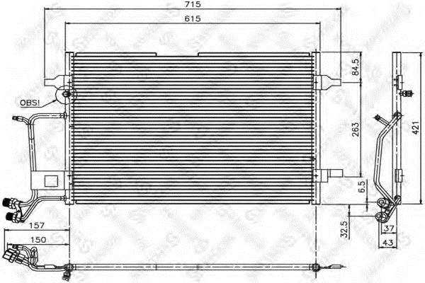 1045006SX Stellox AC Condenser