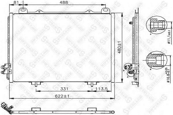 1045009SX Stellox AC Condenser