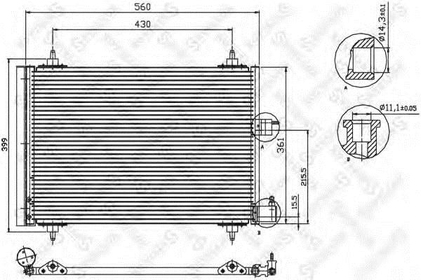 1045057SX Stellox AC Condenser