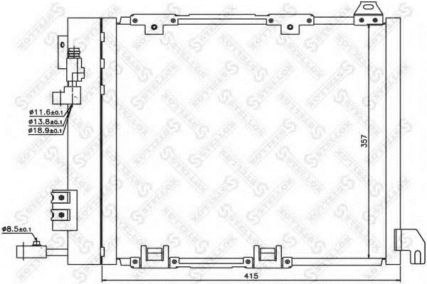 Air conditioner condenser Smart Forfour: 1045058SX Stellox AC Condenser