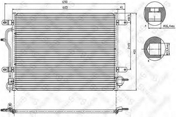 Air con condenser Audi A6: 1045071SX Stellox AC Condenser