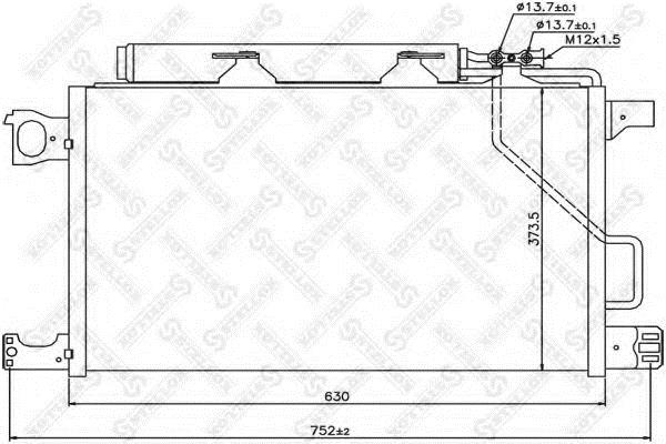 Air conditioner condenser Mercedes C-Class T-Model: 1045125SX Stellox AC Condenser