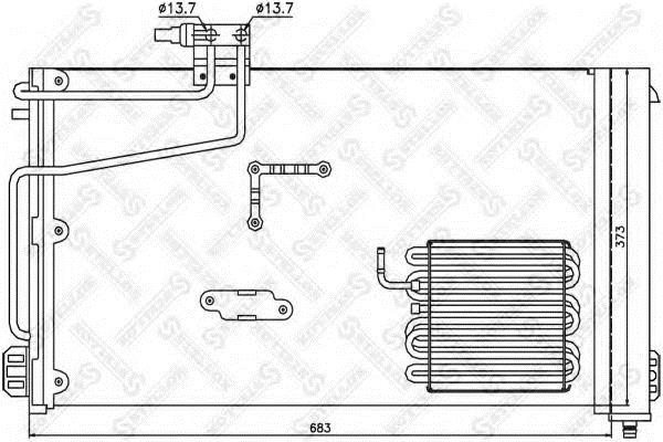 Air conditioner condenser Mercedes C-Class: 1045126SX Stellox AC Condenser