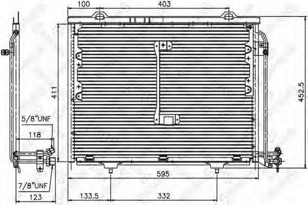 Aircon condenser Mercedes E-Class: 1045128SX Stellox AC Condenser