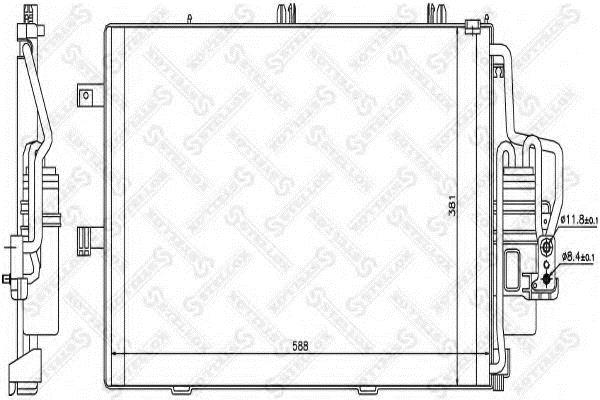 Car AC Opel Tigra Twintop: 1045142SX Stellox AC Condenser