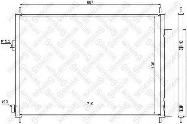 Aircon condenser Toyota Previa: 1045156SX Stellox AC Condenser