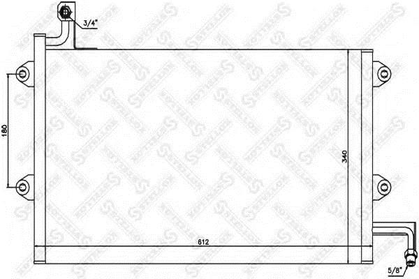 Air conditioner condenser Seat Altea: 1045161SX Stellox AC Condenser