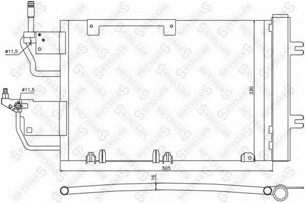 Air conditioner condenser Opel Astra H: 1045173SX Stellox AC Condenser