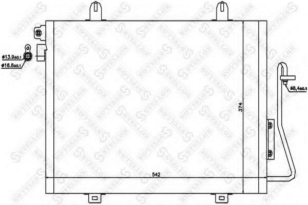 Air con condenser Renault Logan: 1045175SX Stellox AC Condenser