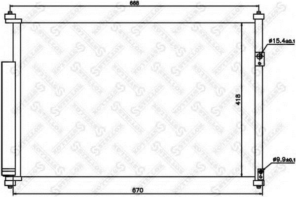 Air con condenser Suzuki Grand Vitara: 1045176SX Stellox AC Condenser