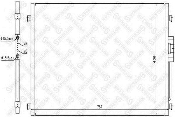 Aircon condenser Dodge Caravan: 1045186SX Stellox AC Condenser