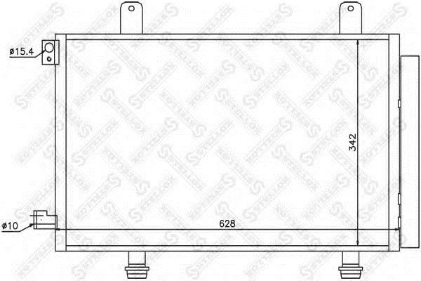 Aircon condenser Suzuki SX4: 1045212SX Stellox AC Condenser