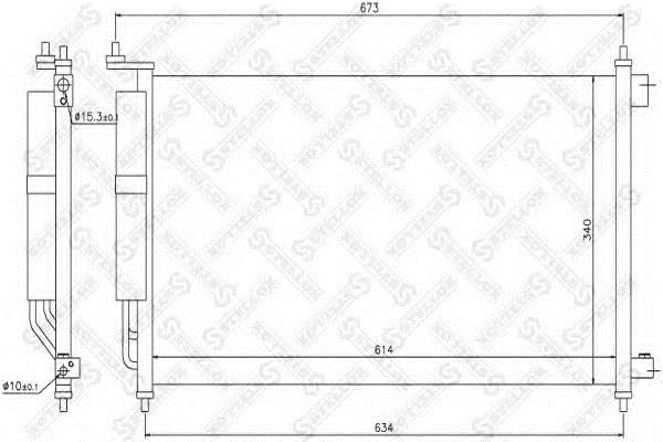 Air con condenser Nissan Note: 1045224SX Stellox AC Condenser