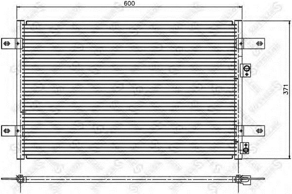 Air conditioner condenser Seat: 1045310SX Stellox AC Condenser