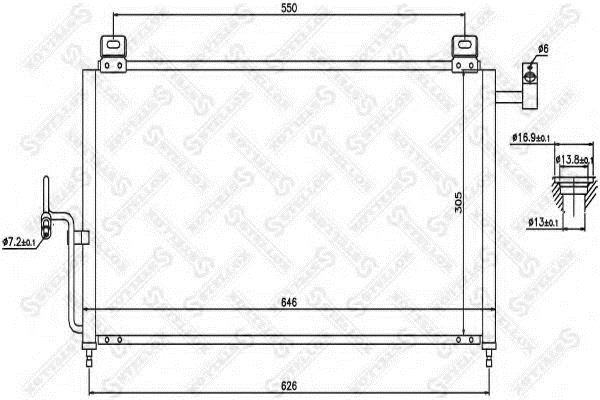 Aircon condenser Mazda 323 S: 1045331SX Stellox AC Condenser