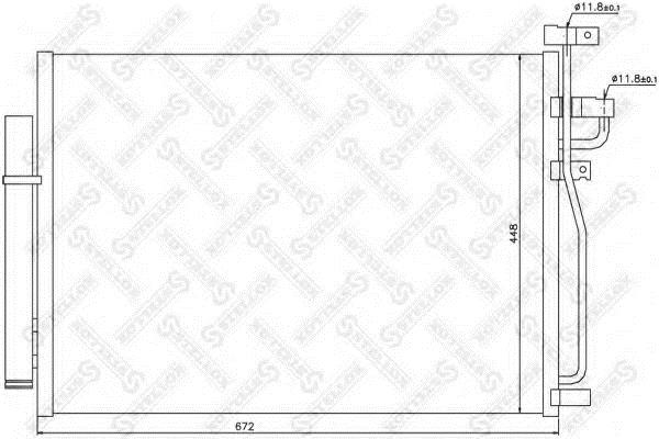 Air con condenser Opel Antara: 1045380SX Stellox AC Condenser