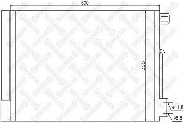 Air con condenser Opel Corsa E: 1045416SX Stellox AC Condenser