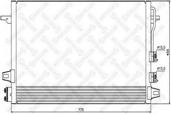 Air con condenser Dodge Caravan: 1045499SX Stellox AC Condenser
