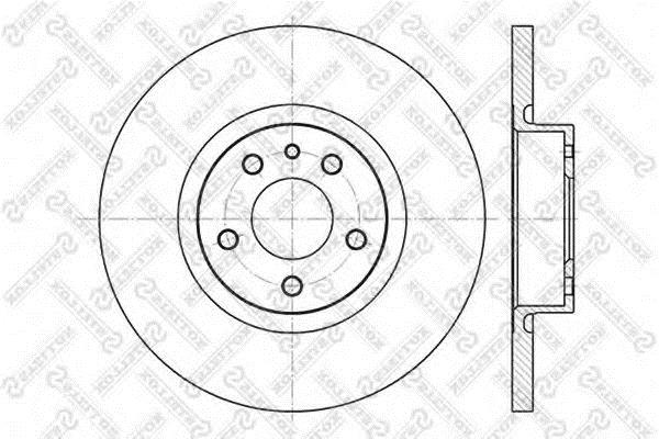 Stellox 6020-1017-SX Unventilated front brake disc 60201017SX