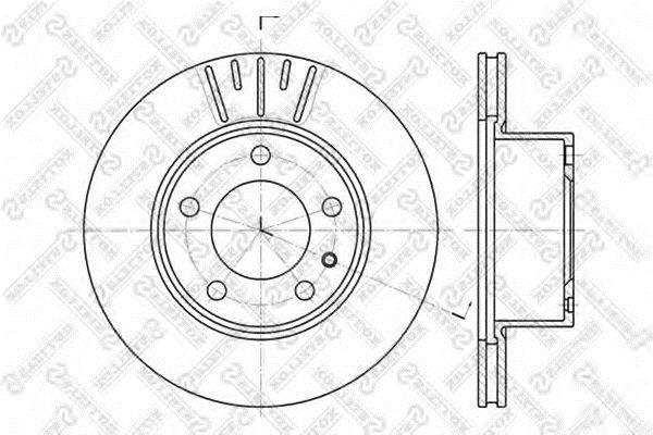 Stellox 6020-1513V-SX Front brake disc ventilated 60201513VSX
