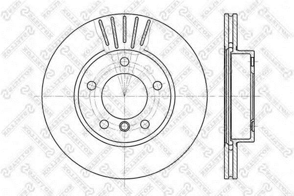 60201521VSX Stellox Front vented brake disc