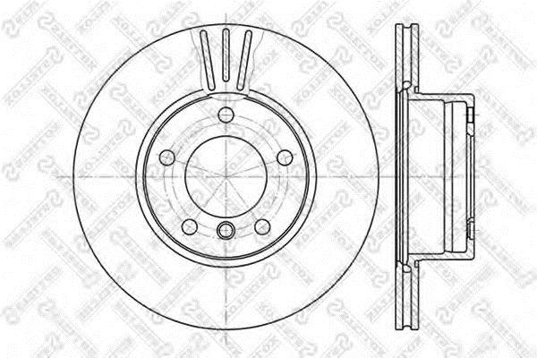 60201536VSX Stellox Front vented brake disc