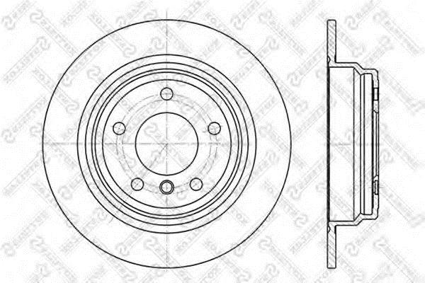 Stellox 6020-1537-SX Rear brake disc, non-ventilated 60201537SX