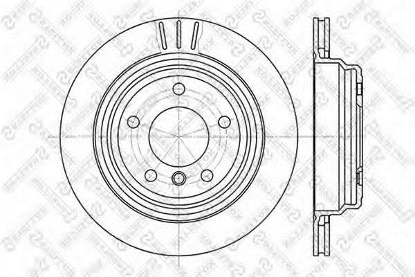 60201539VSX Stellox Rear vented brake disc