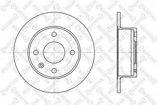 Stellox 6020-2513-SX Unventilated front brake disc 60202513SX