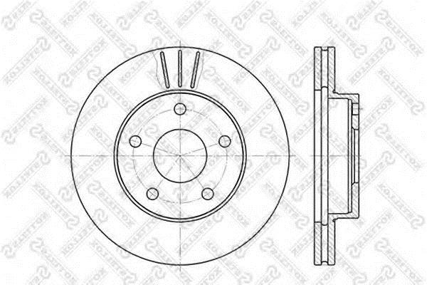 Stellox 6020-2524V-SX Front brake disc ventilated 60202524VSX