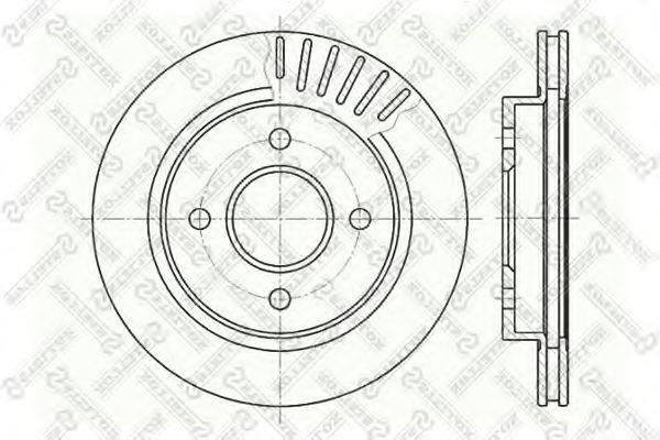 Stellox 6020-2535V-SX Rear ventilated brake disc 60202535VSX