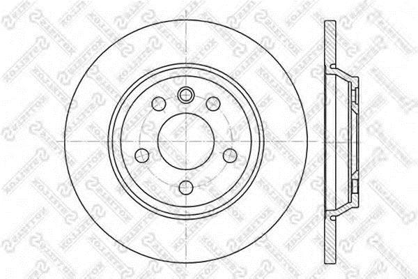 Stellox 6020-2552-SX Rear brake disc, non-ventilated 60202552SX