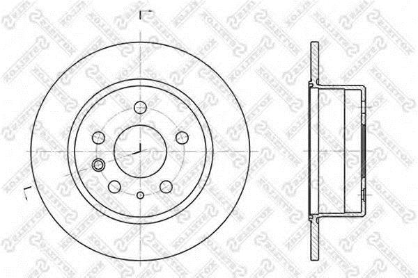 Stellox 6020-3305-SX Rear brake disc, non-ventilated 60203305SX