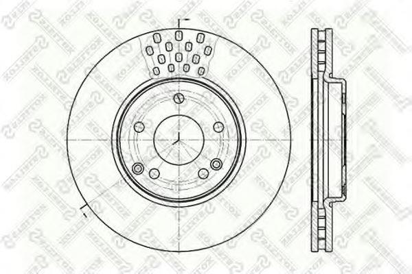 Stellox 6020-3341V-SX Front brake disc ventilated 60203341VSX