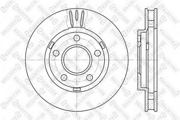 Stellox 6020-3634V-SX Front brake disc ventilated 60203634VSX