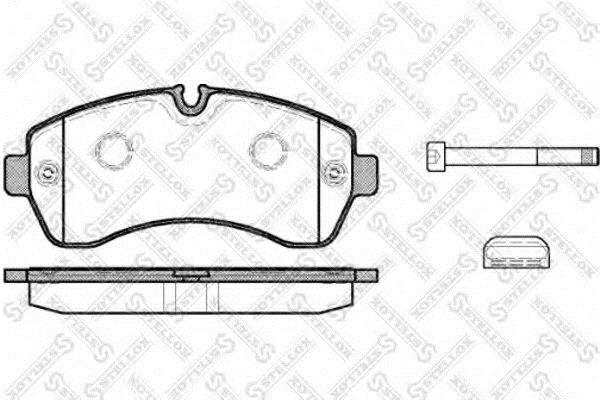Disc brake pad set Fiat Ducato: 1254000SX Stellox Brake pad set
