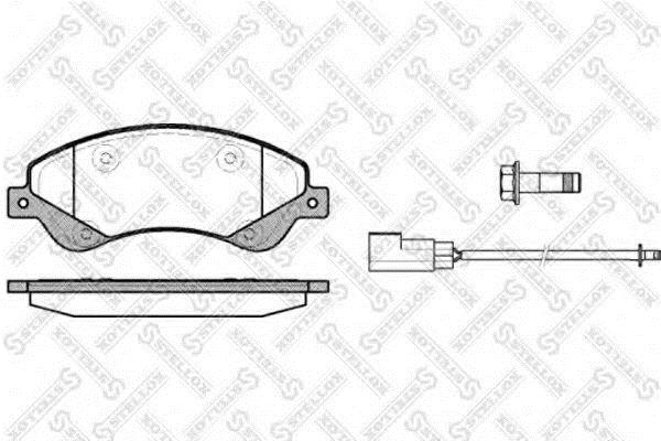 Disc brake pad set Ford Tourneo Custom: 1262002SX Stellox Brake pad set
