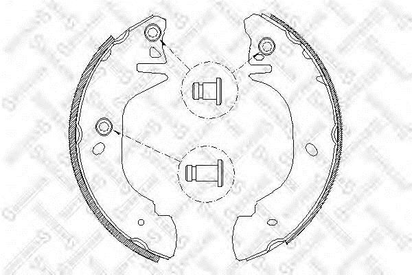 316101SX Stellox Brake shoe set