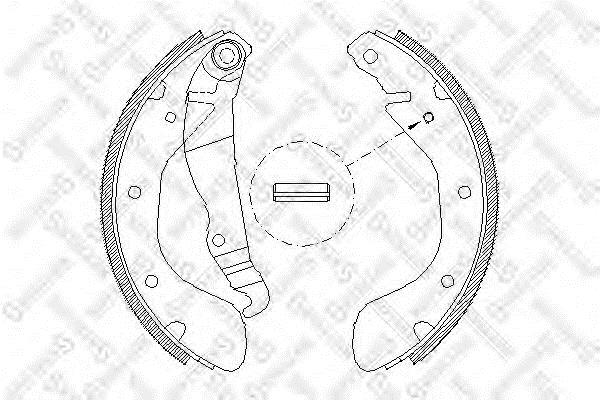 Brake shoe set Stellox 318 100-SX