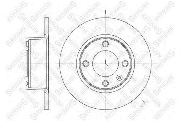 Stellox 6020-1924-SX Rear brake disc, non-ventilated 60201924SX
