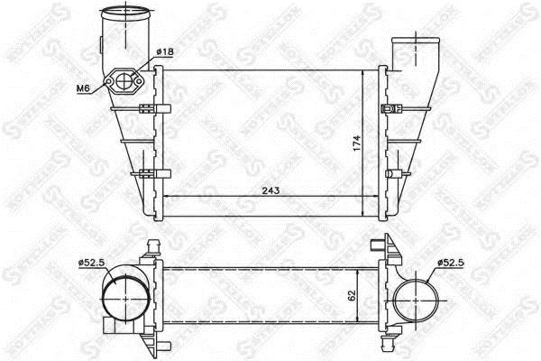 1040081SX Stellox Intercooler, charger